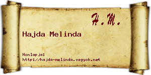 Hajda Melinda névjegykártya